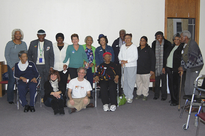 PARTICIPANTS AND STAFF AT DOWNTOWN CLUSTERS WITH SUSAN ROSENBAUM AND AFTA TEACHING ARTISTS NANCY HAVLIK AND ANTHONY HYATT, NOVEMBER 2012